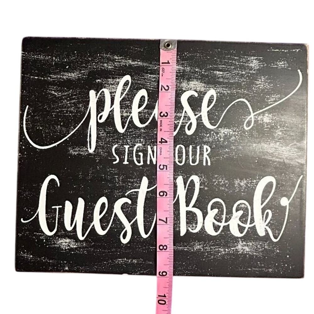 Rustic Wedding Guest Book Sign Table Decor - Picture 2 of 6